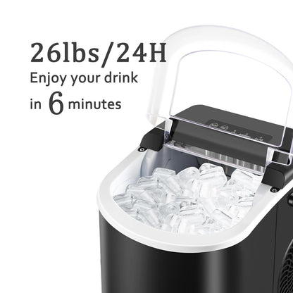 HAILANG Portable Ice Maker with Self-Cleaning Function