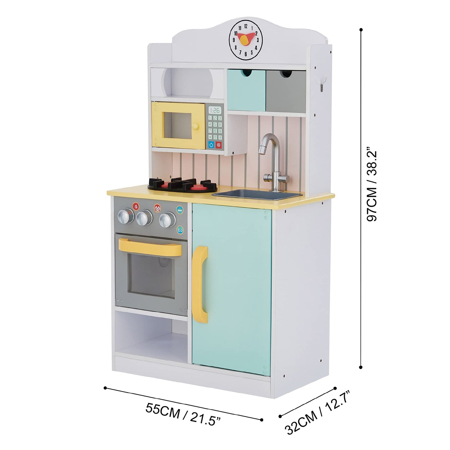 Teamson Kids Interactive Wooden Play Kitchen with Accessories