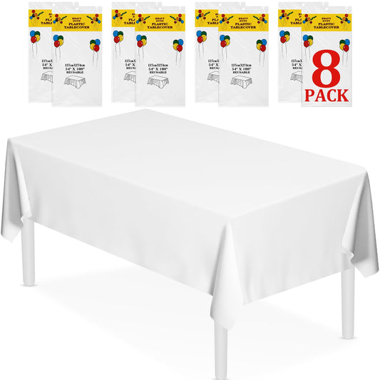 XSEINO 8 Pack Disposable Tablecloths for Events