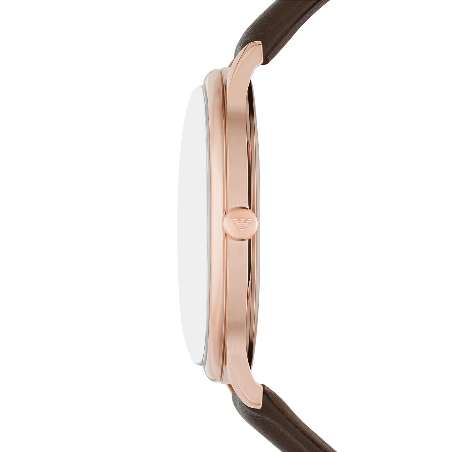 Emporio Armani Men's Three-Hand Date Brown Leather Band Watch (Model: AR11572)