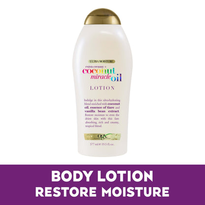 OGX Coconut Miracle Oil Body Lotion, 19.5 Oz