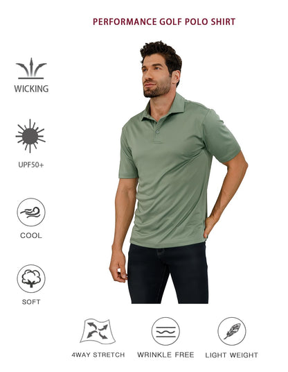 JOYMASAR Mens Summer Athletic Golf Polo Shirts - Short Sleeve Workout Casual Polos Quick Dry Tennis T-Shirt White