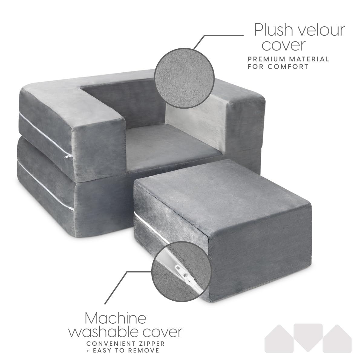 Milliard Modular Kids Sofa for Playroom or Bedroom