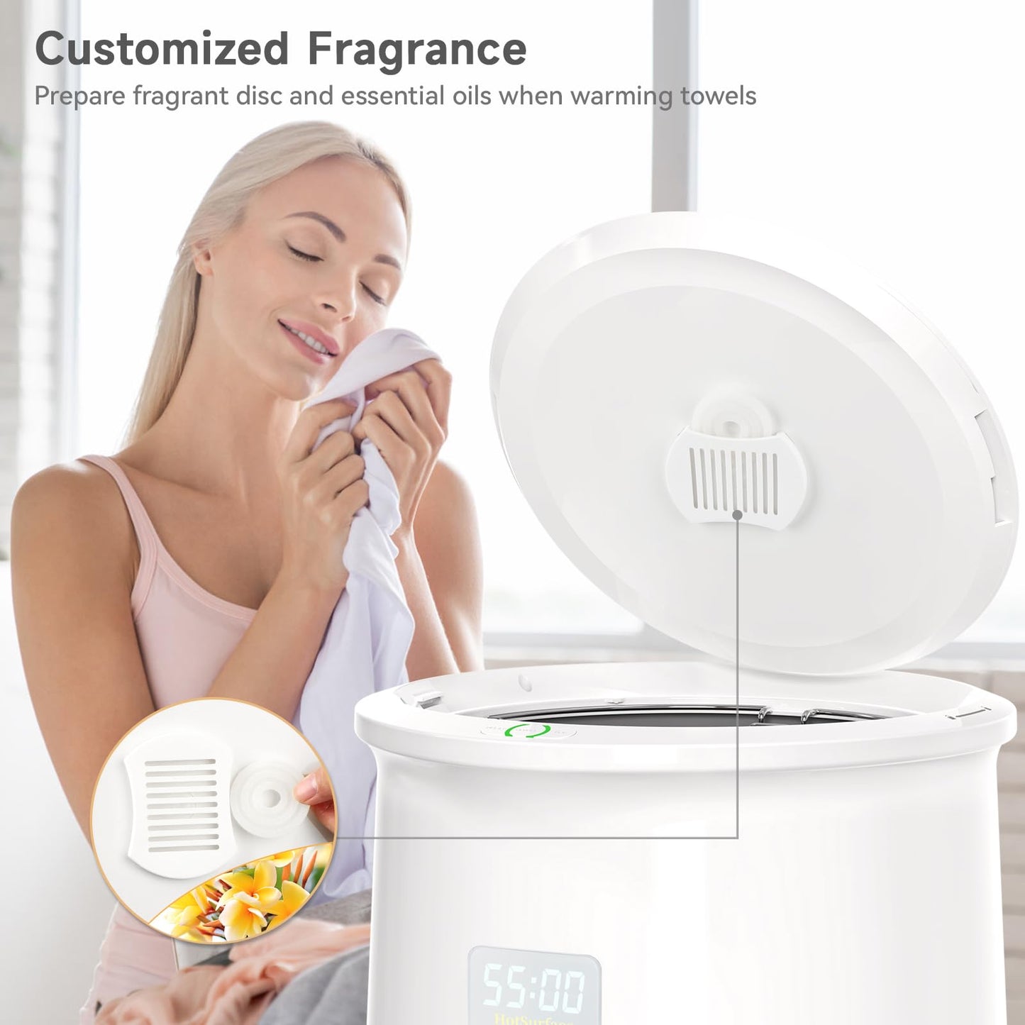 Keenhot Bucket Towel Warmers, Luxury Towel Warmer for Bathroom with Timer, LED Display & Adjustable Timer, Child Lock, Towel Warmer Spa for Oversize Bathrobes Blankets