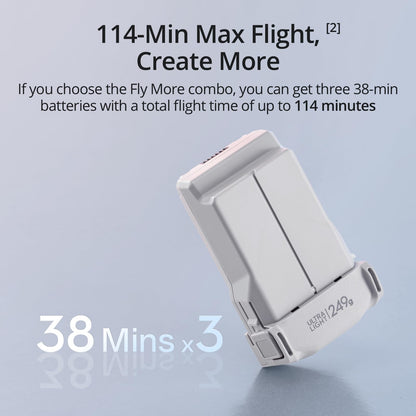 DJI Mini 3 Fly More Combo (DJI RC), Lightweight 3x Mechanical Gimbal Mini Camera Drone with 4K HDR Video, 3 batteries for 114-min Flight Time, Vertical Shooting, 32800ft (10km) Video Transmission