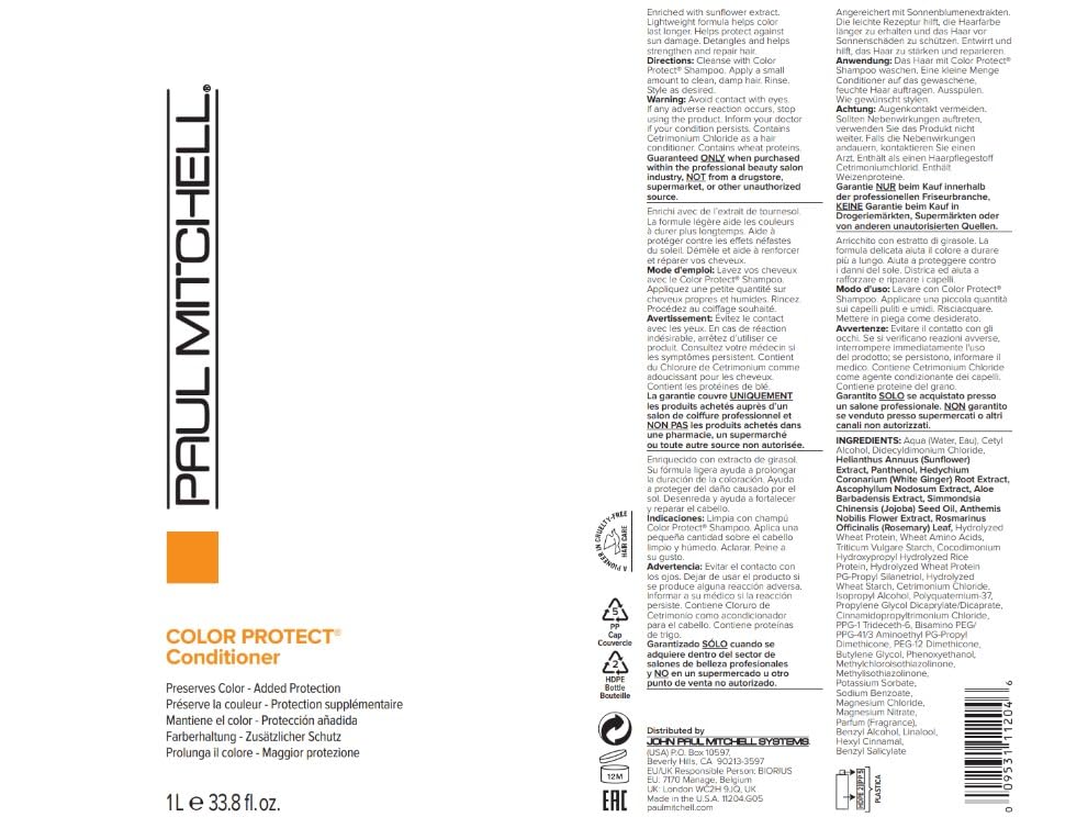 Paul Mitchell Color Protect Conditioner for Treated Hair