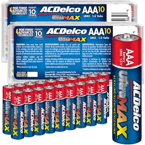 20 Count AAA Alkaline Batteries Ultra Long-Life
