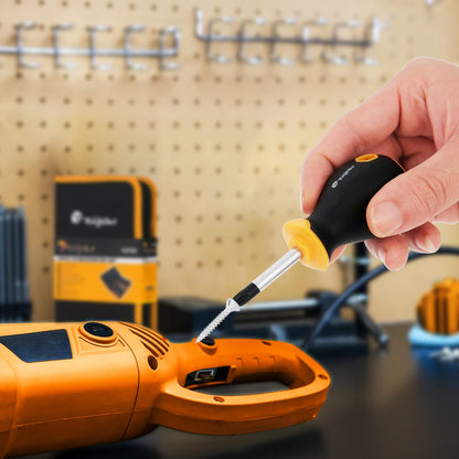 YF YoungFulTool 10 Piece Magnetic Screwdriver Set Include Slotted Phillip Torx Tips Stubby Screwdrivers for Confined Space Magnetizer Demagnetizer with Screwdriver Pouch Men Tools