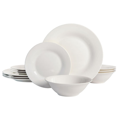 Gibson Home Zen 12-Piece Porcelain Dinnerware Set