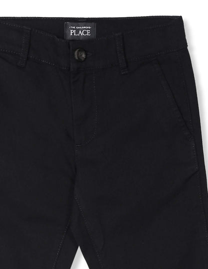 The Children's Place Boys Stretch Skinny Chino Pants,Black Single,10