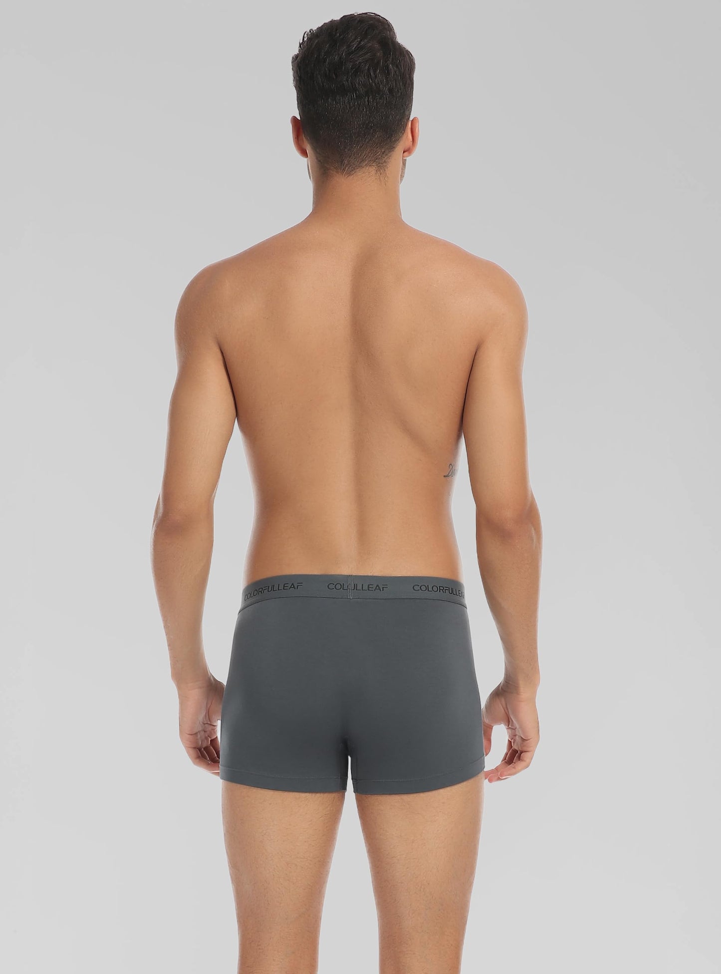 COLORFULLEAF Men's Bamboo Underwear Ultra Soft Comfy Breathable Bamboo Rayon Trunks in 4 Pack(4Dark Grey,Small)