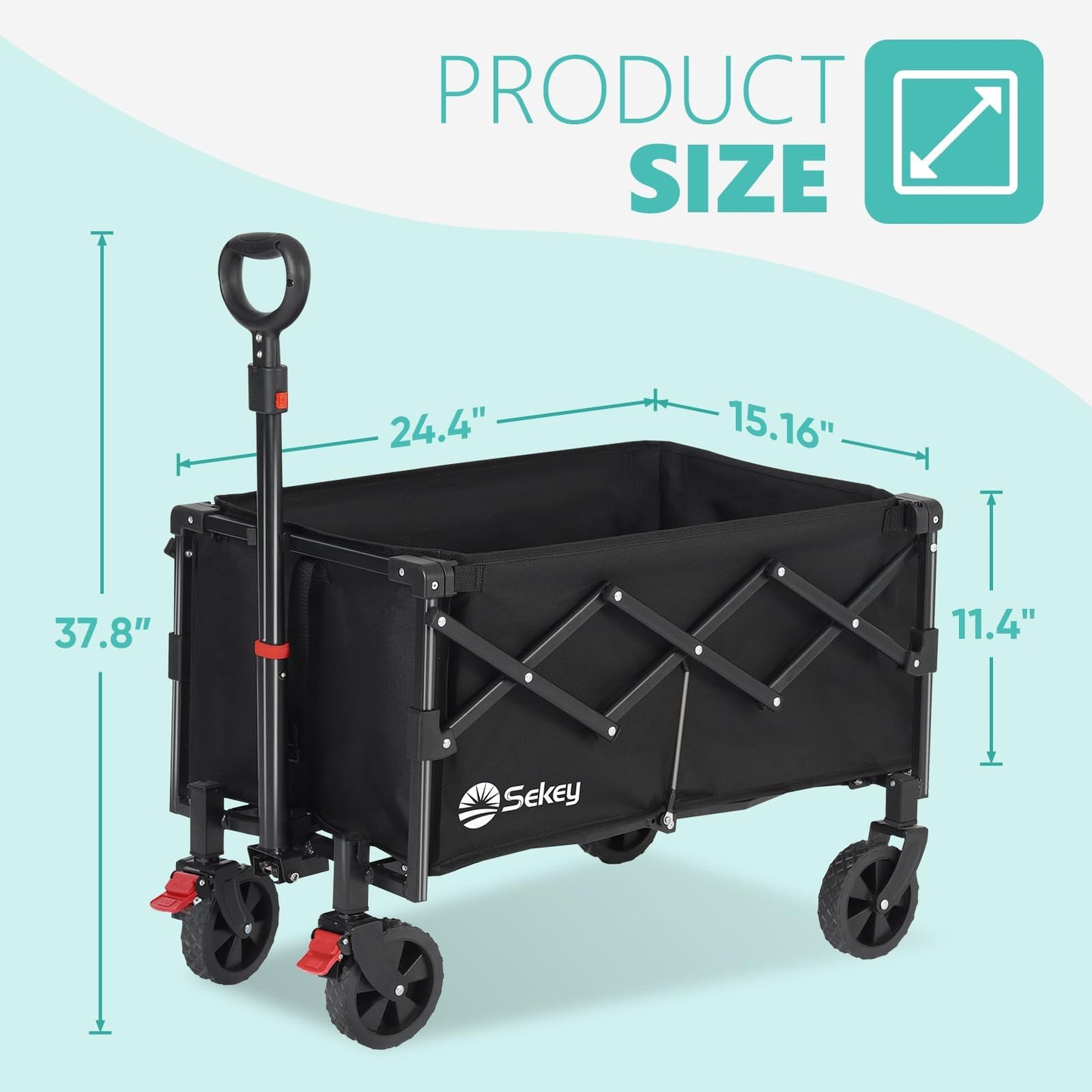 Sekey Collapsible Wagon Cart for Easy Transport