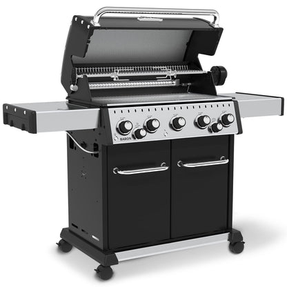 Broil King, Baron 590 Pro, 876244, Liquid Propane (LP), 5-Burner, Silver, Black