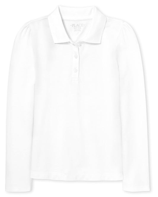 The Children's Place Girls Long Sleeve Polo Shirt