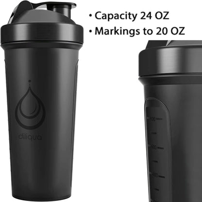 BPA-Free 6 Pack Protein Shaker Bottles 24 oz