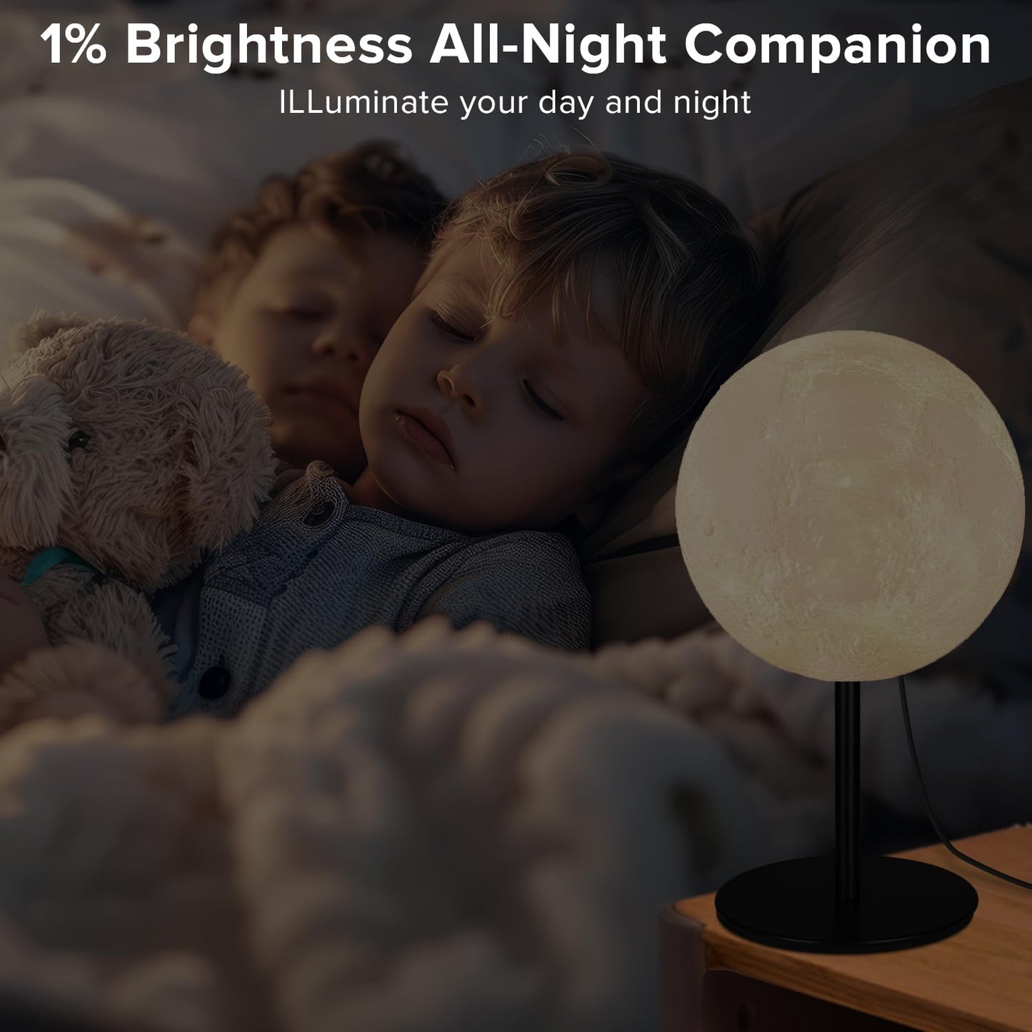 Small Table Lamp for Bedroom - Moon Lamp