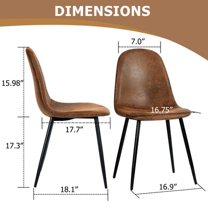 Set of 4 Upholstered Dining Chairs