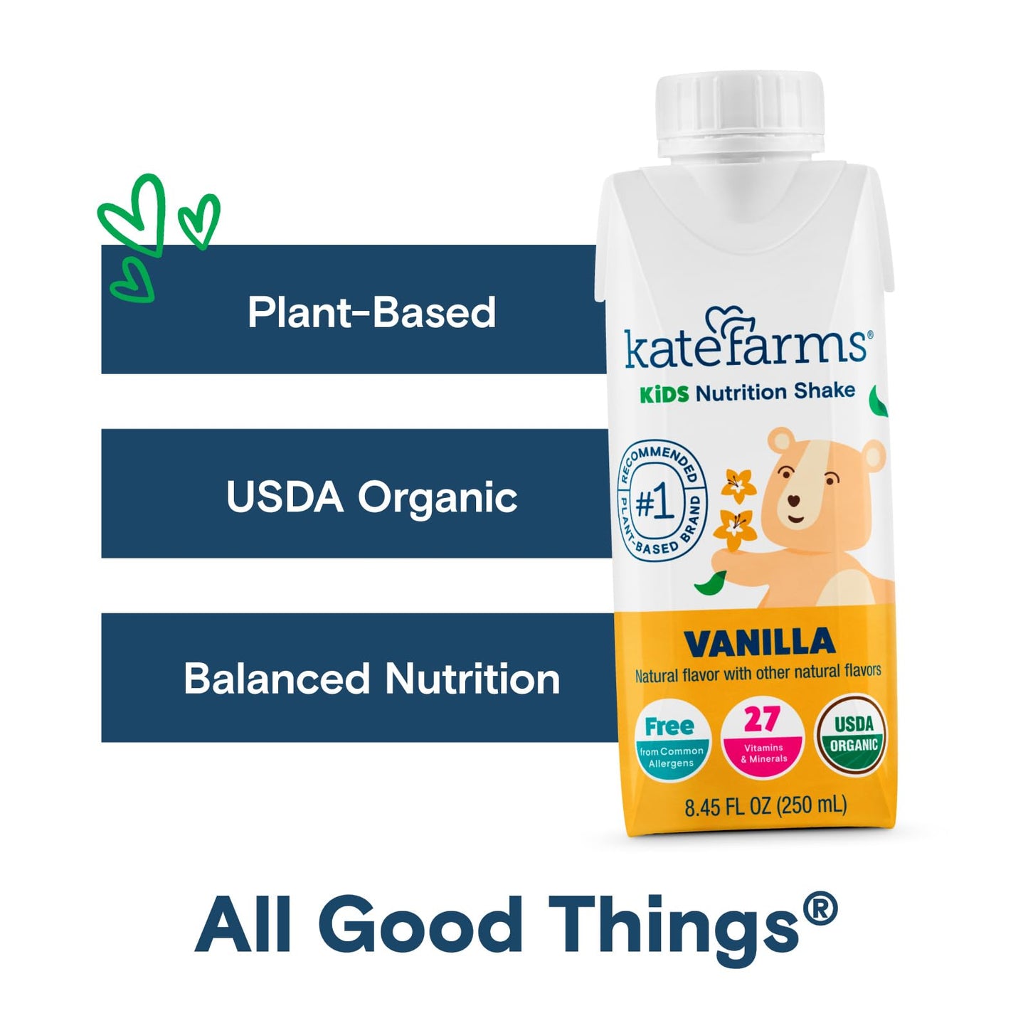 12 Pack Kate Farms Organic Kids Nutrition Shake
