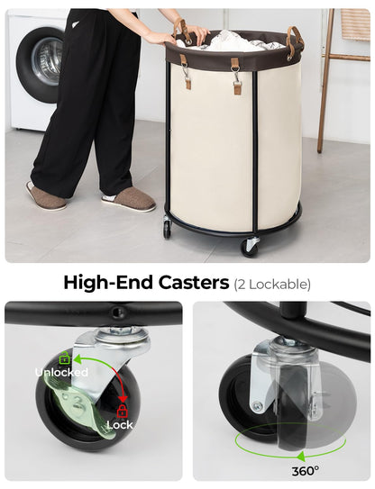 Rolling Laundry Basket with Wheels by StorageWorks