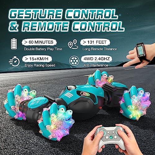 Gesture Sensing RC Stunt Car with Lights & Music