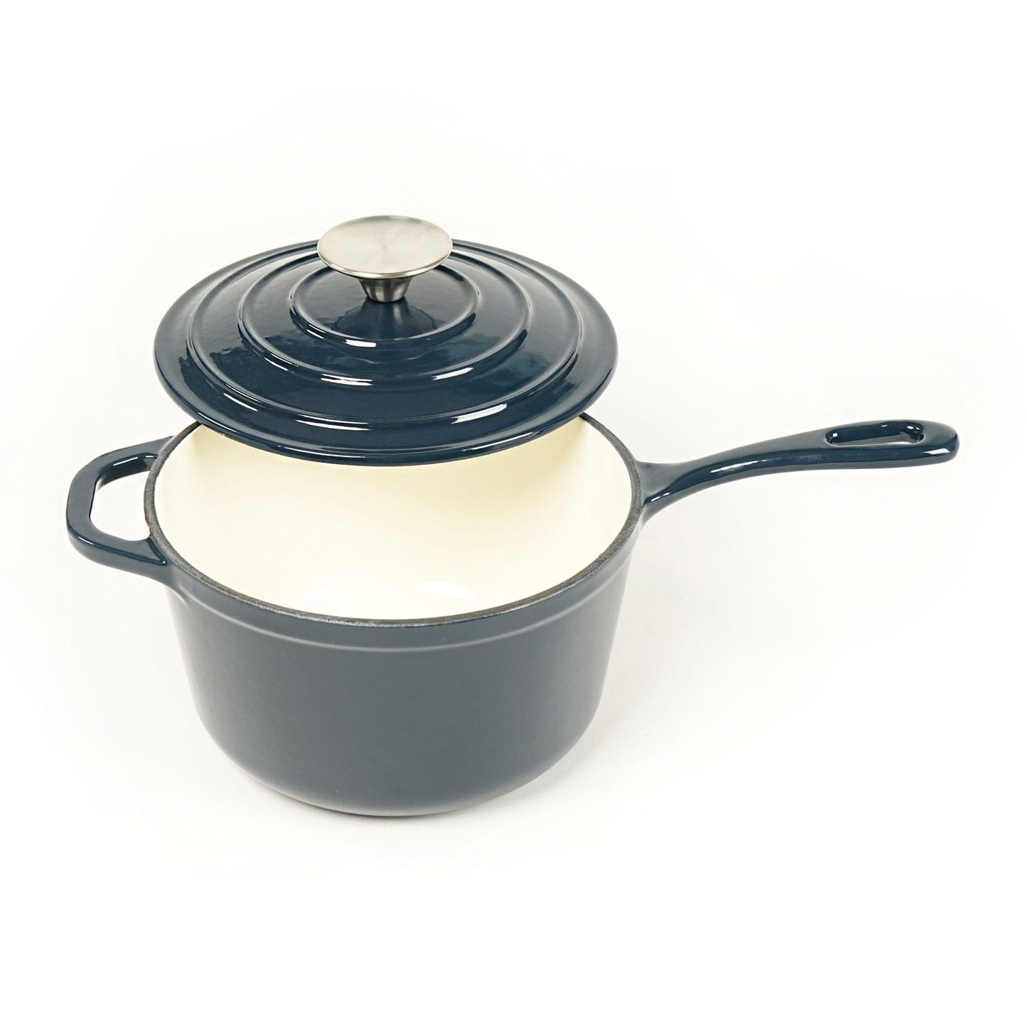 2QT HAWOK Enameled Cast Iron Saucepan with Lid