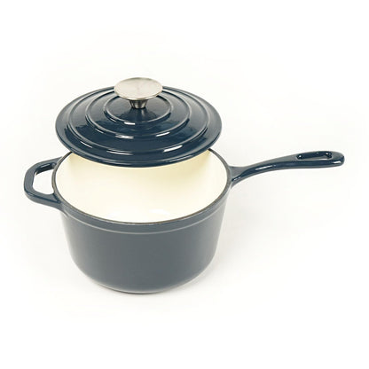 2QT HAWOK Enameled Cast Iron Saucepan with Lid