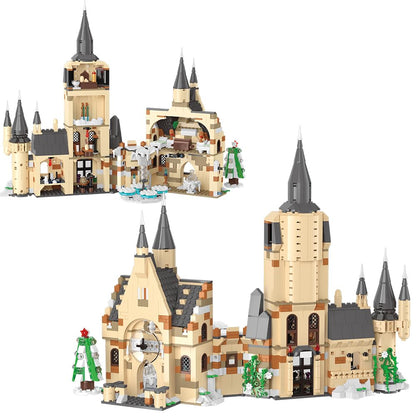 HEGOAI City Clock Tower Building Toy Set for Movie Fans Boys Kids Aged 8-14, Middle Ages Castle Model for Adult, 1231 Pieces Mini Bricks