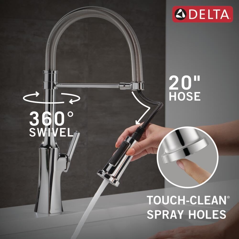 Delta Chrome Pull Down Kitchen Faucet with Sprayer