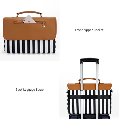 ECOSUSI Slim Leather Laptop Bag for 15" Notebooks