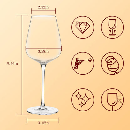 DOCKOMO Set of 4 Italian White Wine Glasses