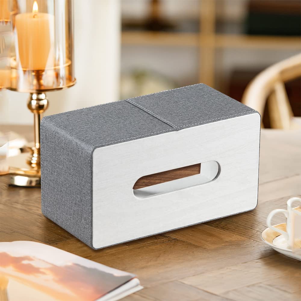 Rectangular PU Leather Tissue Box Holder