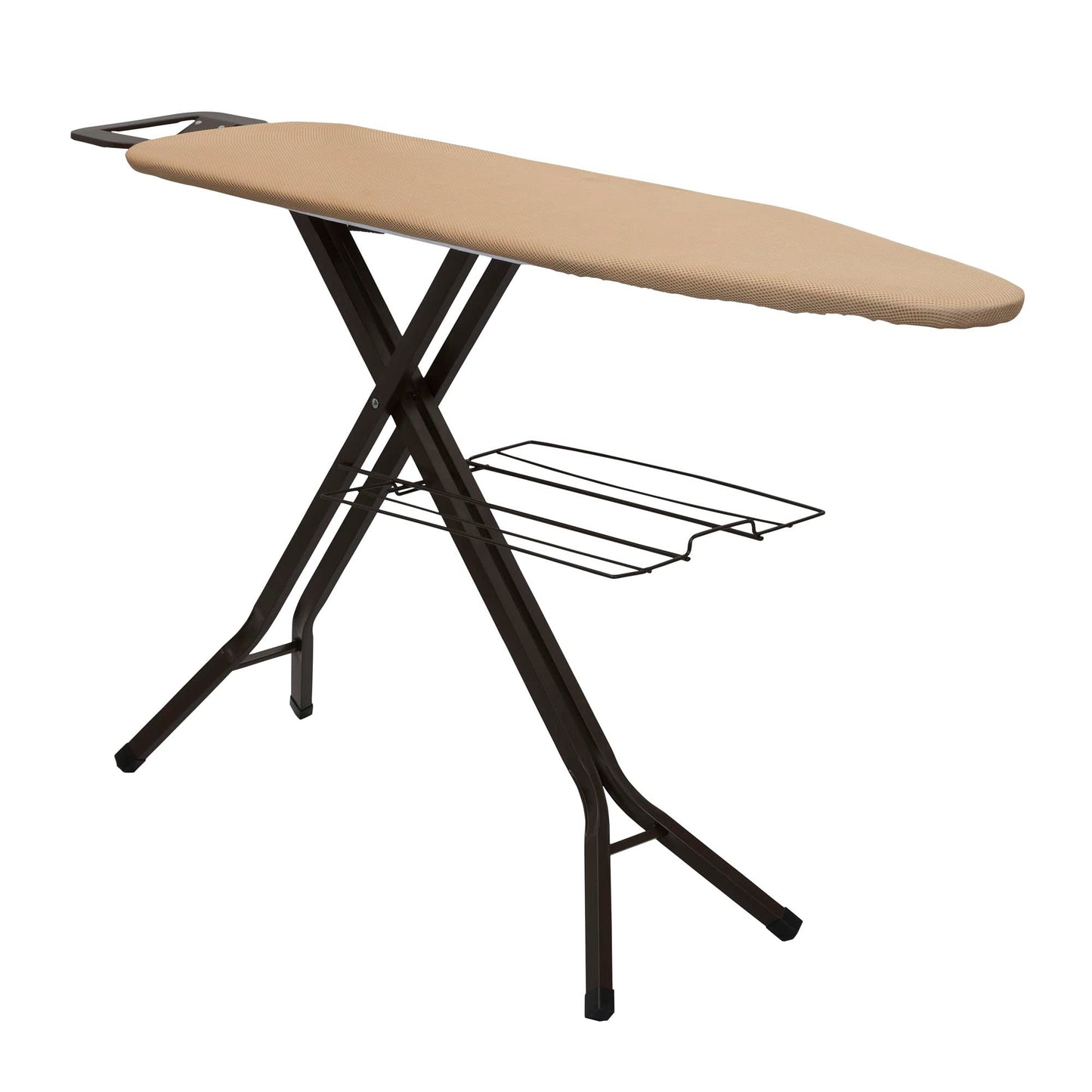 Household Essentials Bronze Deluxe Ironing Board with Iron Rest and Clothes Rack