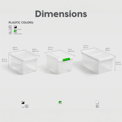 IRIS 4-Pack Plastic File Box Organizer