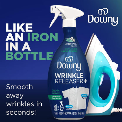 Downy Wrinkle Releaser Spray, Crisp Linen, 33.8 Oz