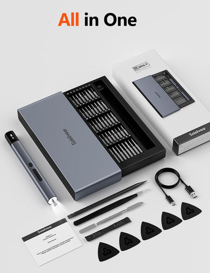 Mini Electric Screwdriver Set with Torque Levels