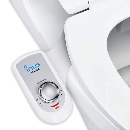 INUS Ultra-Slim Bidet Attachment, Adjustable Non-Electric Nozzle (Posterior/Feminine Wash) Fresh Cold Water Sprayer Bidets, Bidet Attachment for Toilet with Stainless Steel Inlet H700