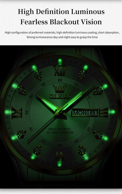 OLEVS Men's Waterproof Dress Watch with Date