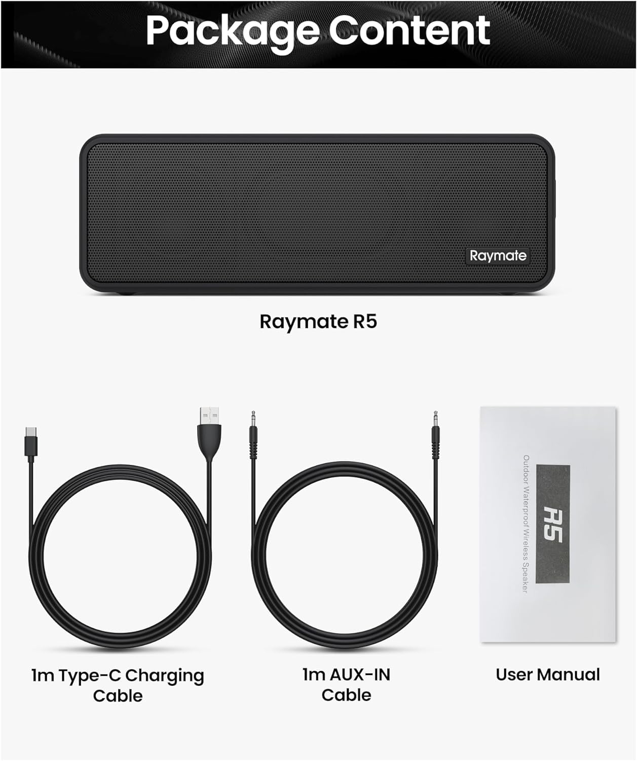 Raymate 20W Waterproof Bluetooth Speaker with HiFi Sound