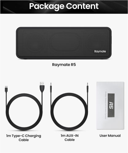 Raymate 20W Waterproof Bluetooth Speaker with HiFi Sound