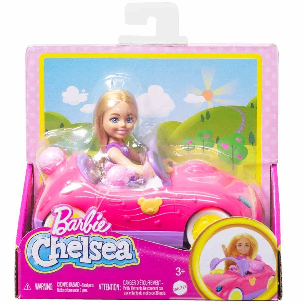 Barbie Chelsea Convertible Car Set with Teddy Bear