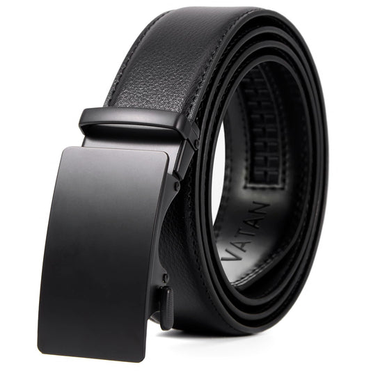 VATAN Men's Adjustable Leather Ratchet Belt