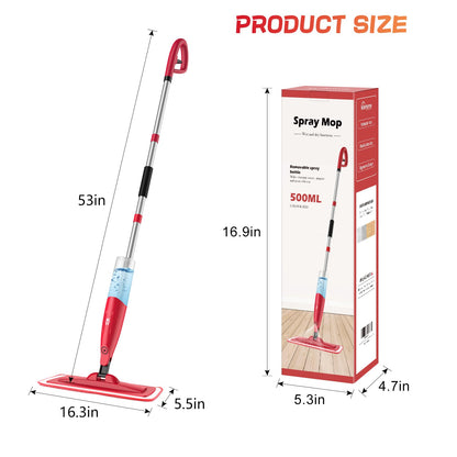 Spray Mop with 580ml Bottle and 2 Pads