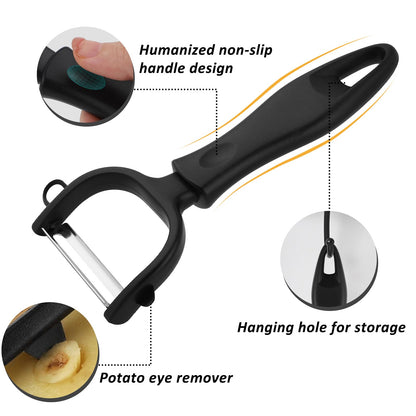 Vegetable Peeler 3-Pack with Long Handle