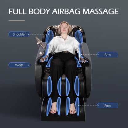 Real Relax Massage Chair, Full Body Zero Gravity Massage Chair with Dual-core S Track LCD Remote Bluetooth Heating, Favor-04 ADV