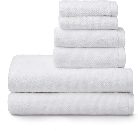 6-Piece Simpli-Magic Textured Bath Towel Set