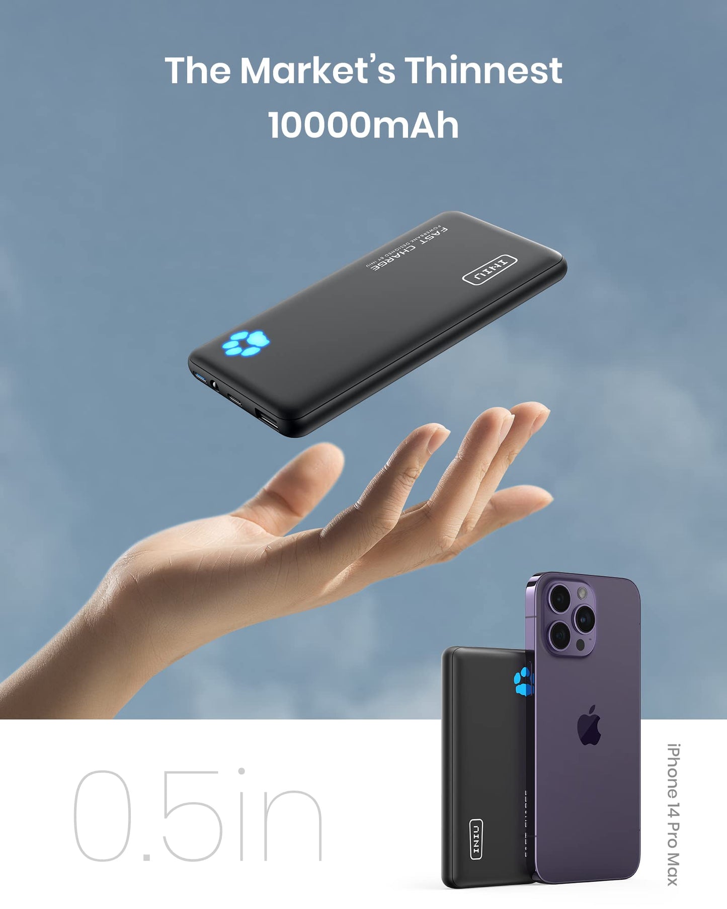 10000mAh INIU Fast Charging Power Bank