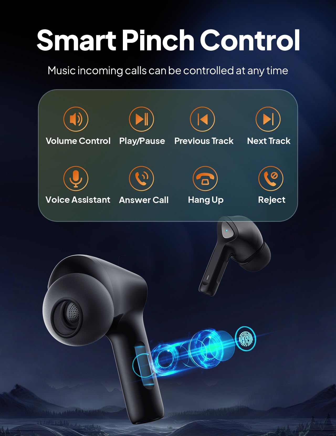 Wireless Bluetooth Earbuds with Deep Bass IPX7