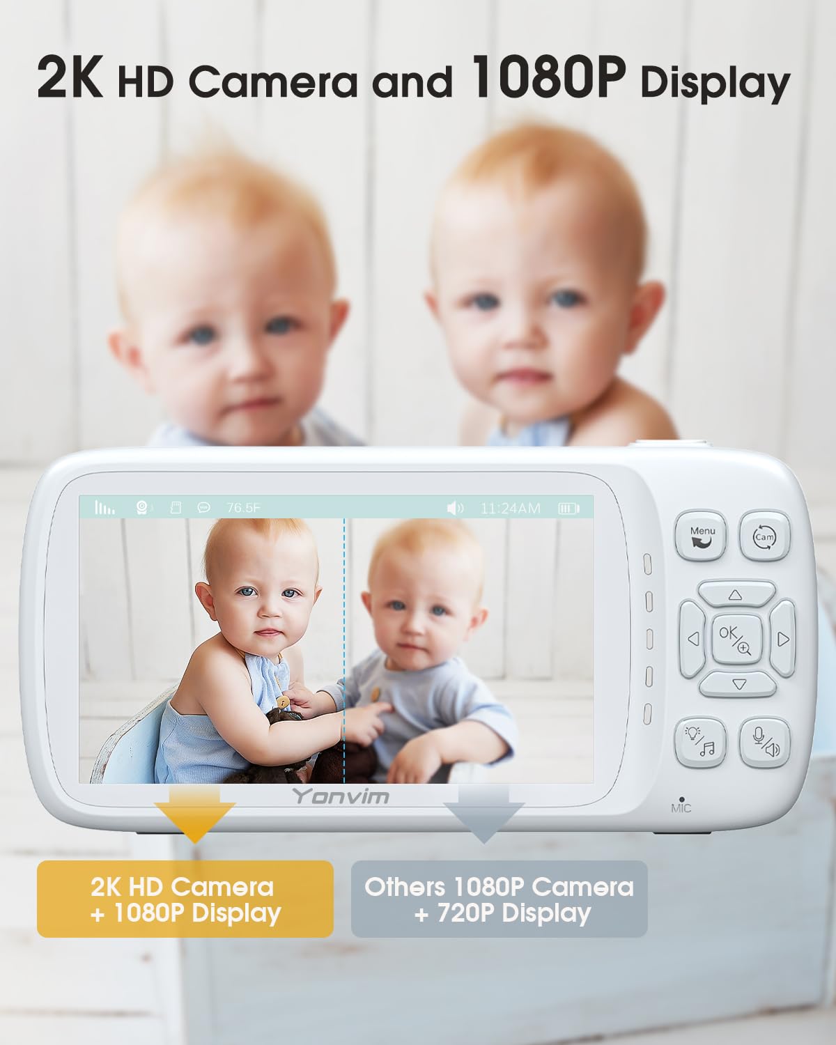 1080P Baby Monitor with Camera and Audio