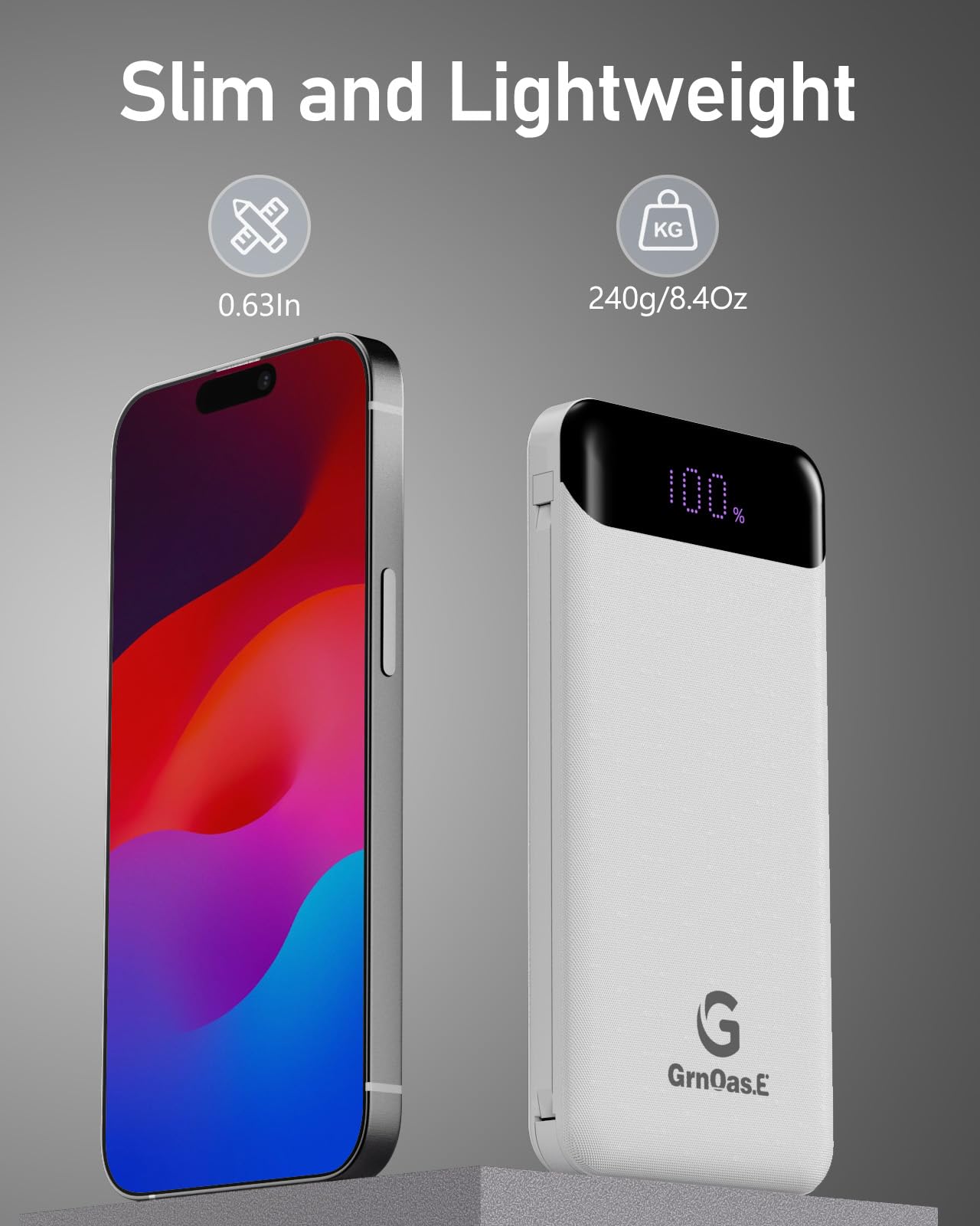 10000mAh Portable Power Bank with Fast Charging
