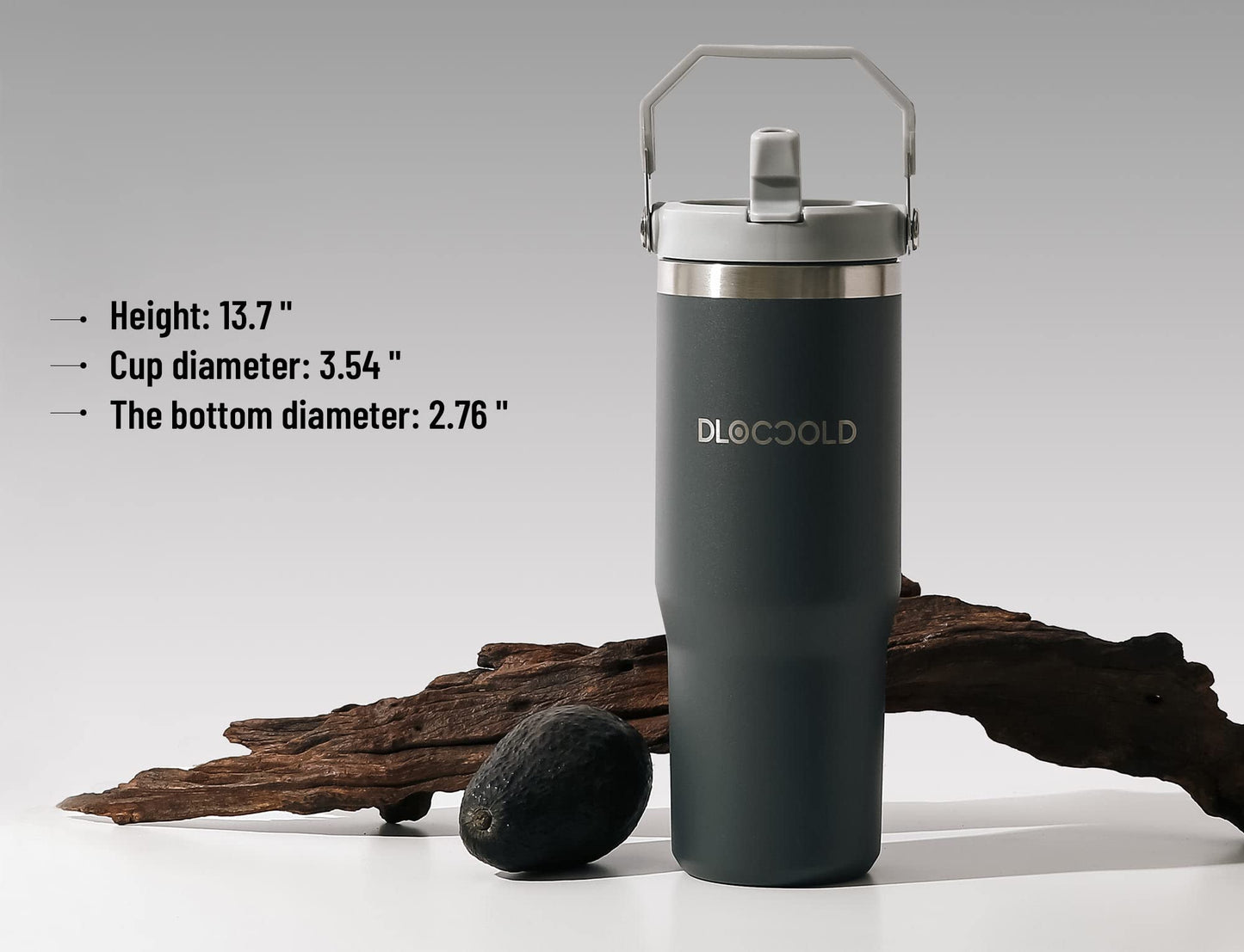 30 oz Insulated Stainless Steel Tumbler with Straw